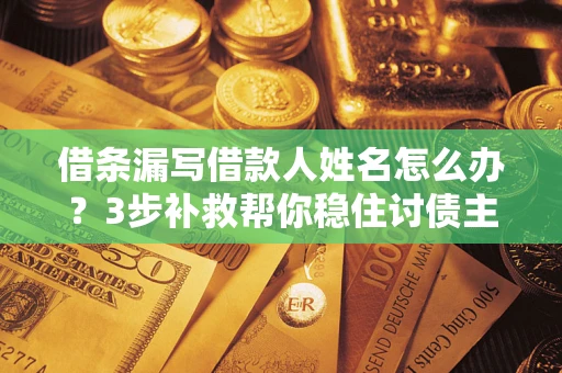 北京借条漏写借款人姓名怎么办？3步补救帮你稳住讨债主动权