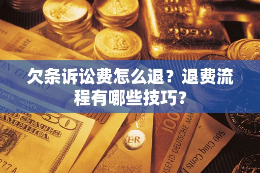 北京欠条诉讼费怎么退？退费流程有哪些技巧？